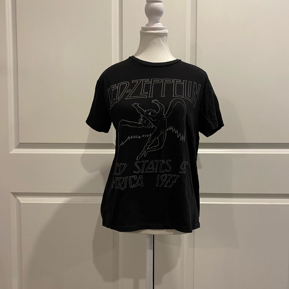 LED ZEPPELIN Black All Cotton Tee - Womens M